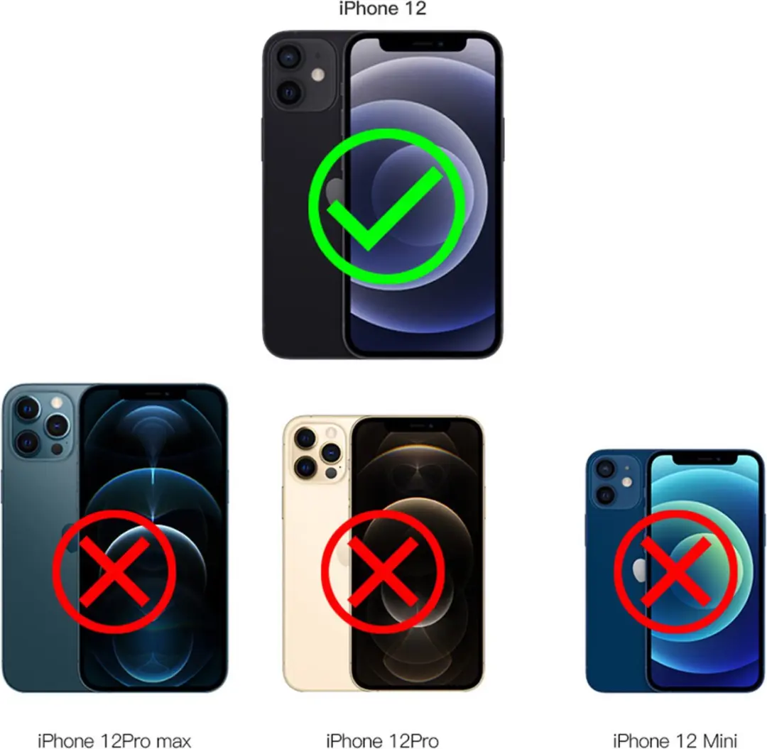 Redpepper Dot Plus iP12-61541712801 Hoesje - iPhone 12/Pro - Waterdicht - Zwart