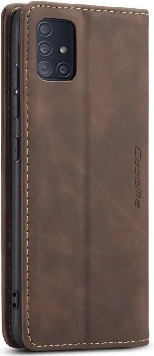 Caseme 013 Book Case Hoesje Samsung Galaxy A51 - Donkerbruin