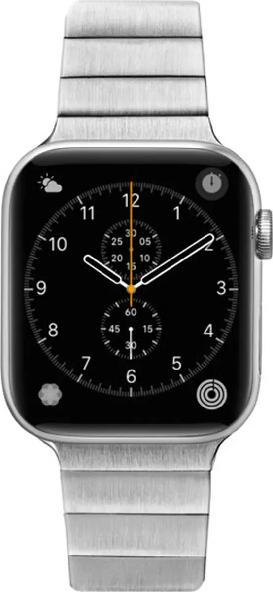 Laut Links 2.0 Stalen Apple Watch Band - 42/44/45/49mm - Zilver