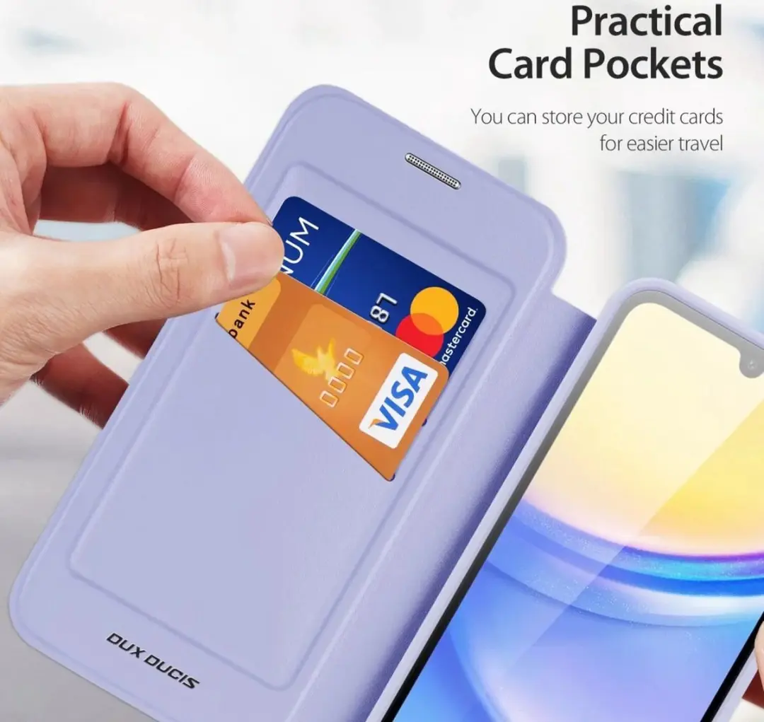 Dux Ducis Telefoonhoesje Samsung Galaxy A15 Book Case - Paars