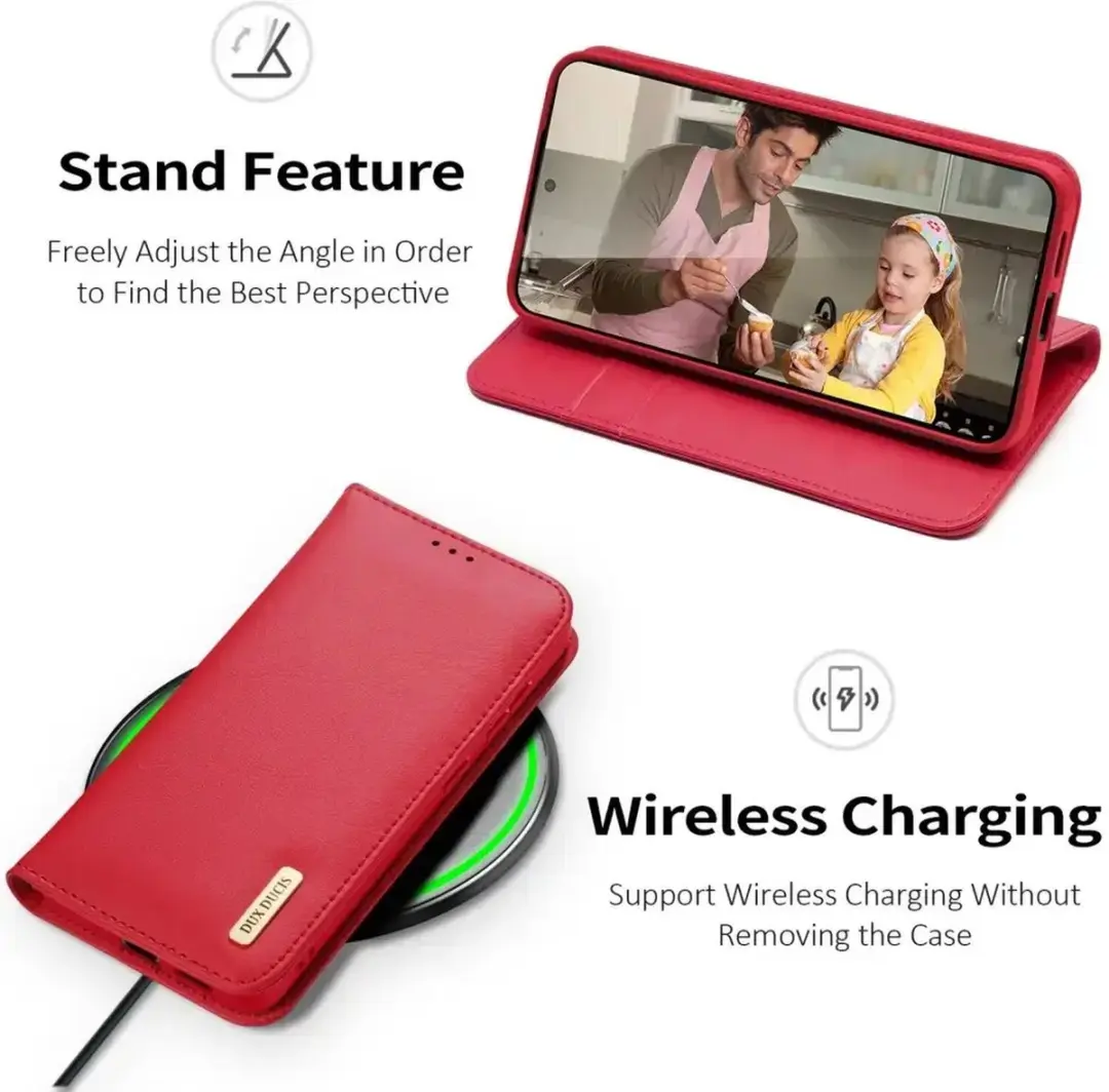 Dux Ducis Hivo Series Telefoonhoesje Samsung Galaxy S25 Edge - Rood - afbeelding 6 van 6