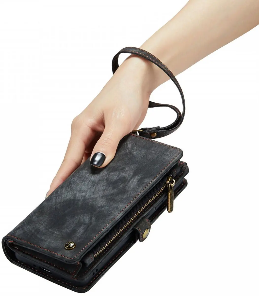 Caseme 008 Book Case Hoesje Samsung Galaxy A53 - 9 Pasjes - Zwart