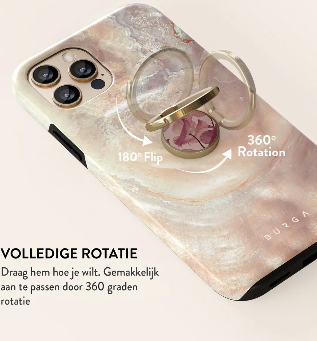 Burga Gouden Ringhouder VM_10RH_RING_HOLDER_GOLD - 360° Draaibaar