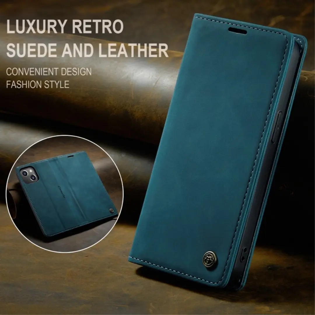 CaseMe 013 Book Case iPhone 14 Hoesje - Blauw