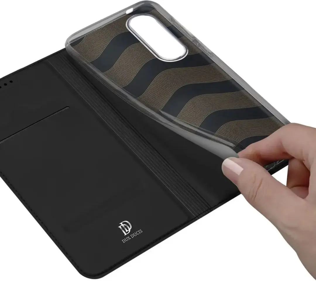 Dux Ducis Telefoonhoesje Samsung Galaxy S25 Edge - Book Case - Zwart