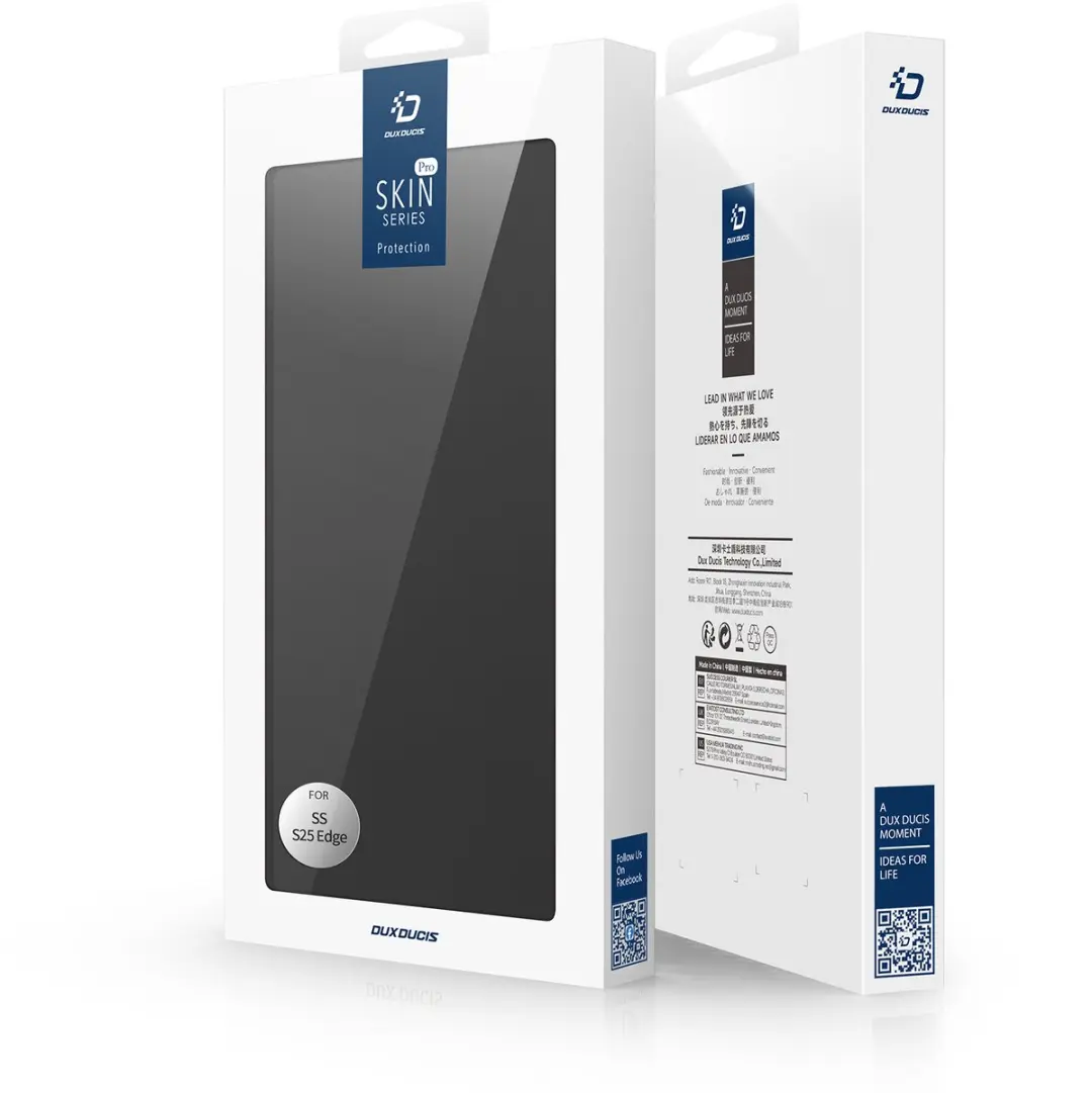 Dux Ducis Telefoonhoesje Samsung Galaxy S25 Edge - Book Case - Zwart