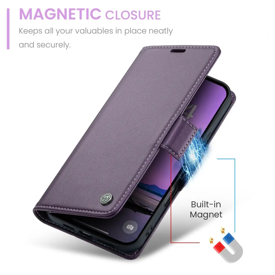 Caseme 023 Wallet Book Hoesje - iPhone 17 - Paars