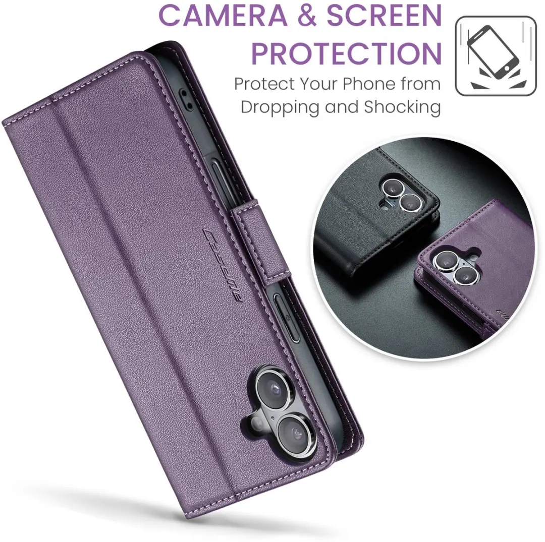 Caseme 023 Wallet Book Hoesje - iPhone 17 - Paars