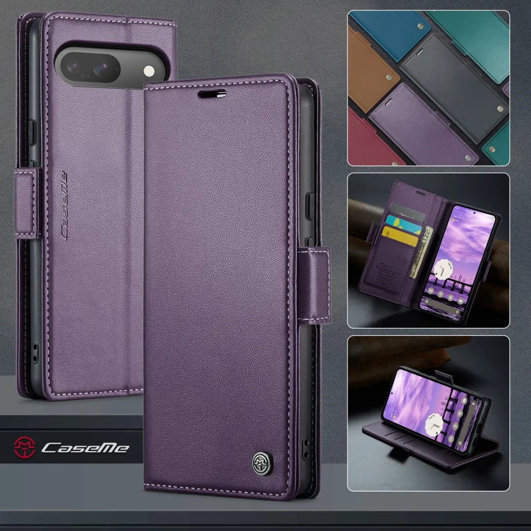 Caseme 023 Wallet Book Hoesje - Google Pixel 10/10 Pro - Paars