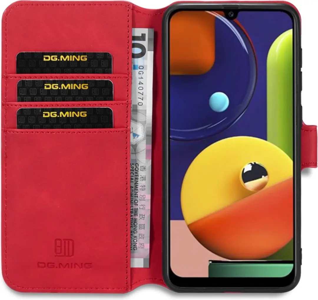 DG.MING Hoesje Samsung Galaxy S7 - Rood - 3 Pasjes