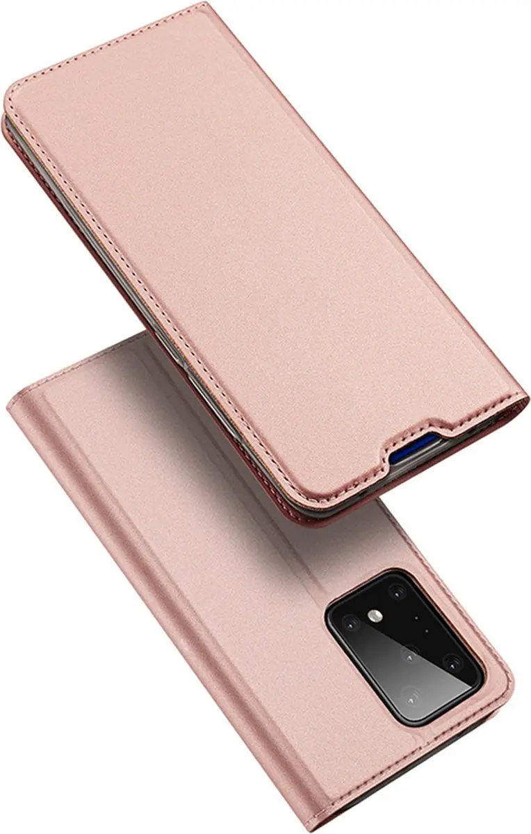 Dux Ducis Pro Series Slim Wallet Hoes - Samsung Galaxy S20 Ultra - Roze Goud