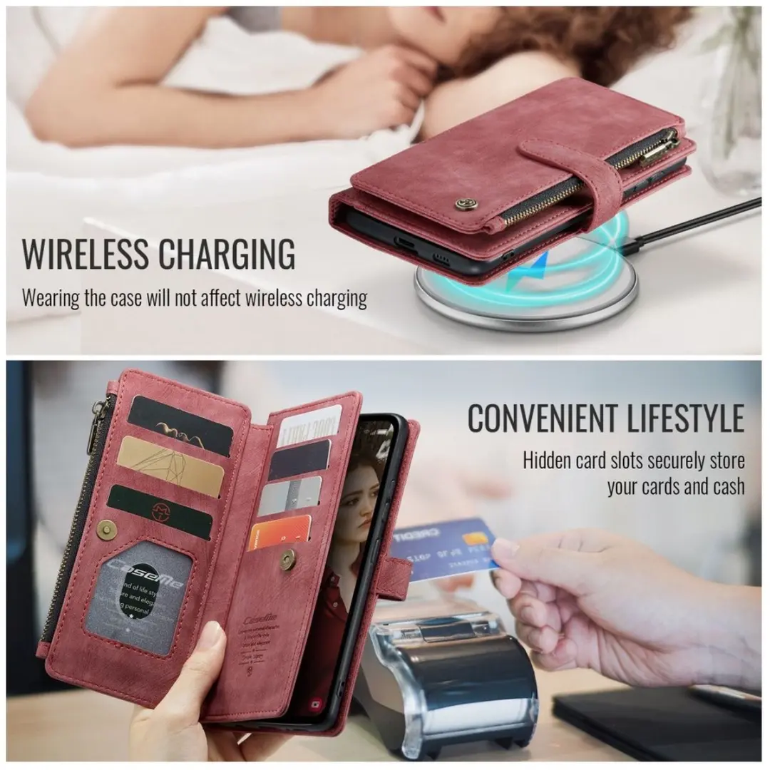 Caseme C30 Hoesje Samsung Galaxy S25 FE - Rood - afbeelding 6 van 6