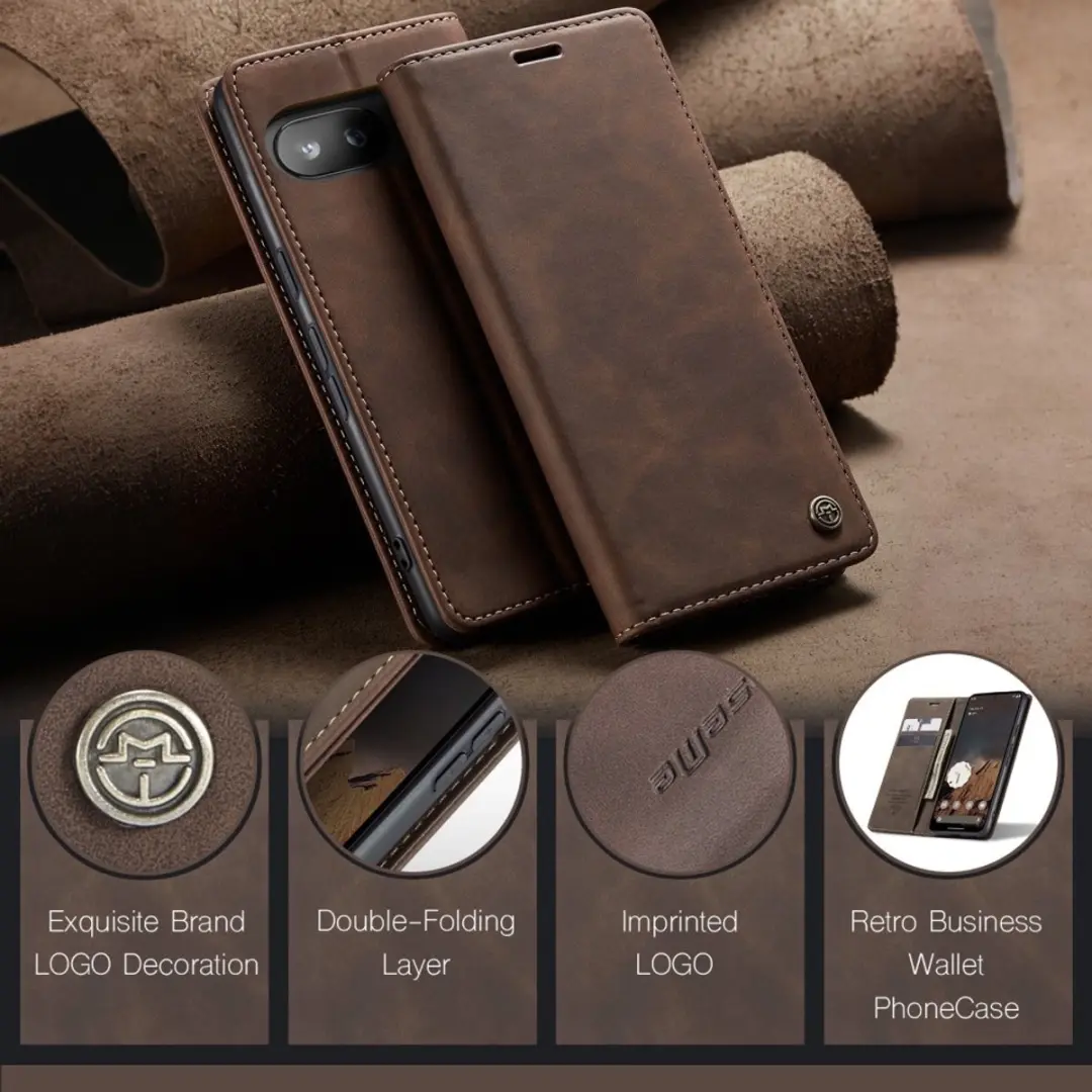 CaseMe Hoesje Google Pixel 9a - Donkerbruin - afbeelding 6 van 6