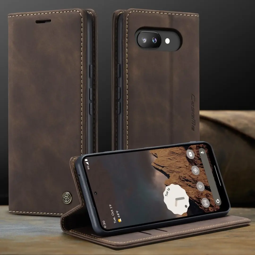 CaseMe Hoesje Google Pixel 9a - Donkerbruin