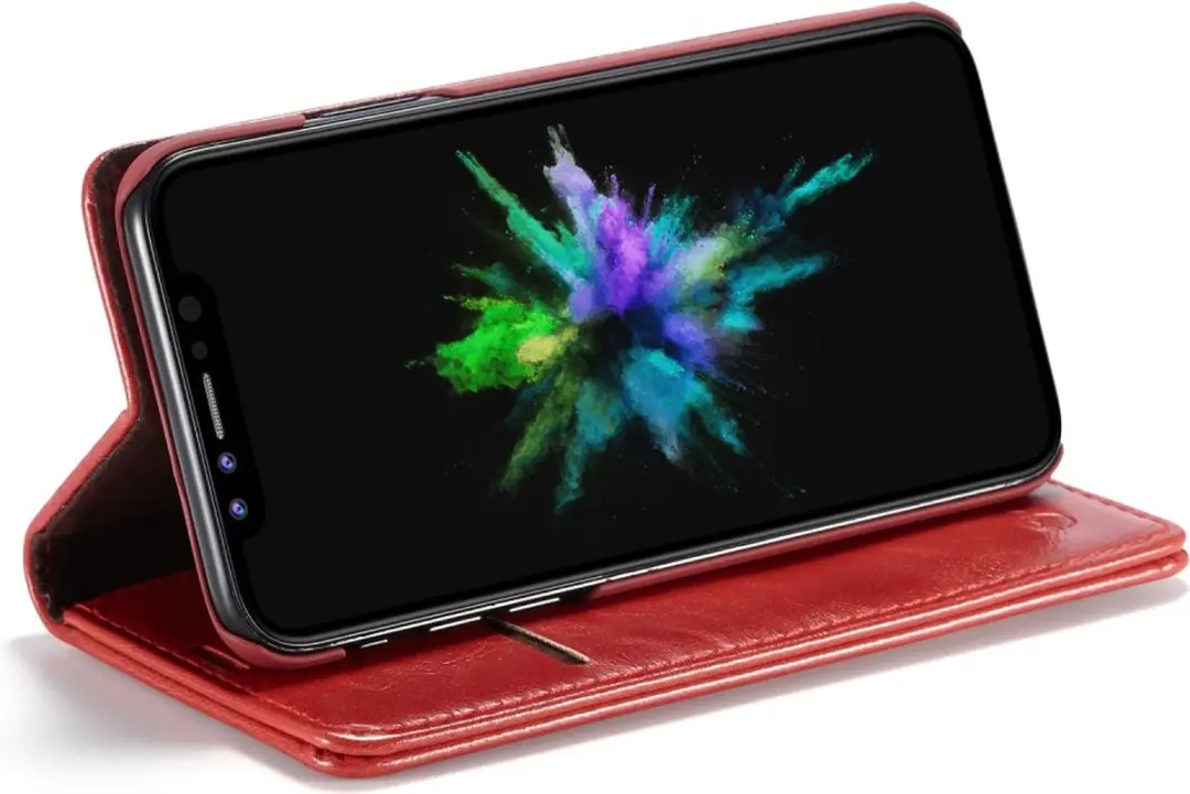Caseme Kunstleer Wallet voor iPhone XR - 3 Pasjes - Rood