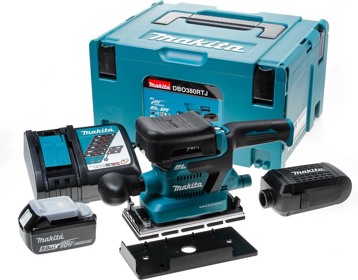 Makita DBO380RTJ Vlakschuurmachine 18V