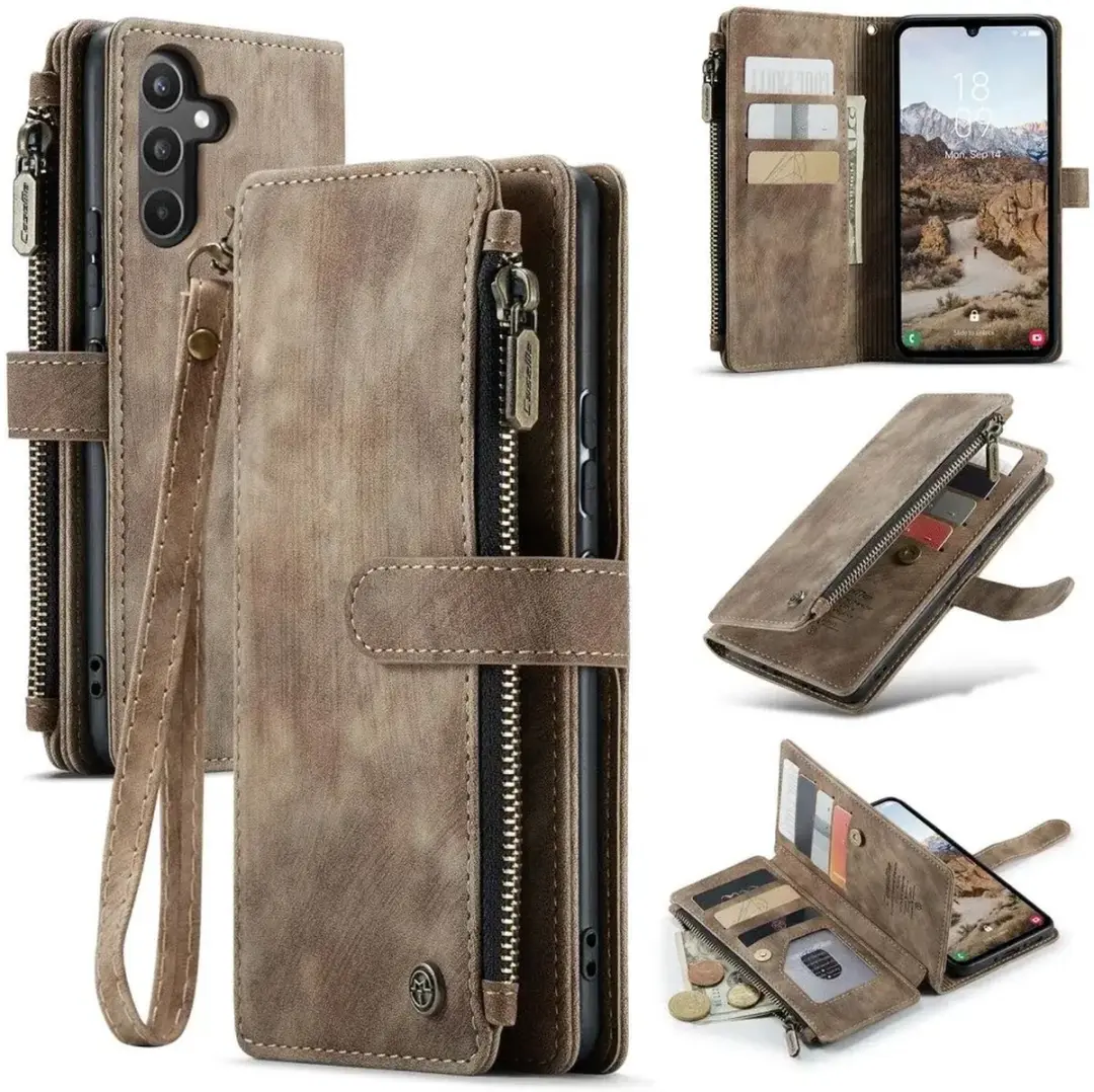 Caseme C30 Hoesje Samsung Galaxy A34 - Bruin - afbeelding 6 van 6