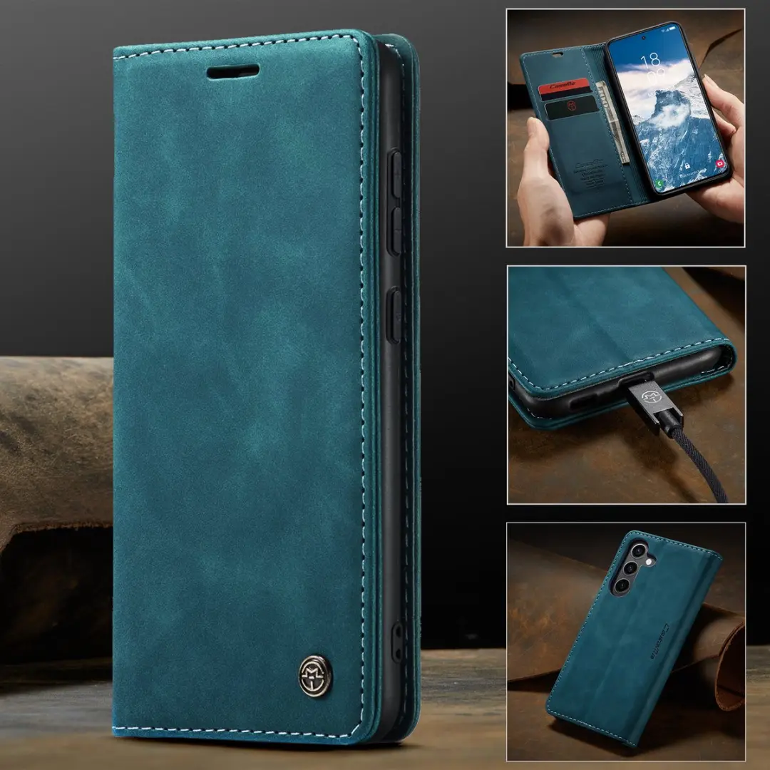Caseme 013 Book Case Hoesje Samsung Galaxy S24 FE - Blauw