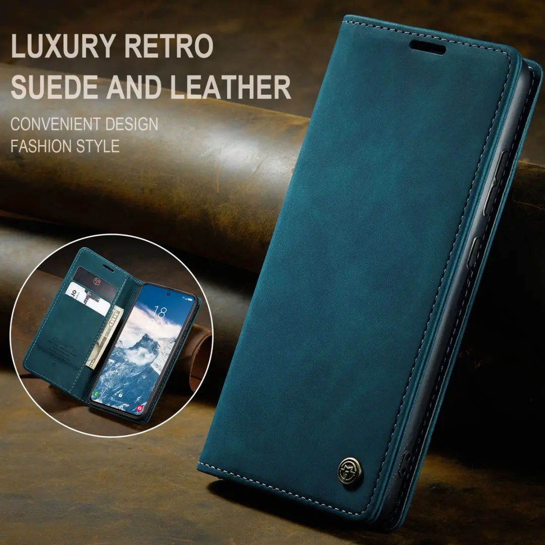 Caseme 013 Book Case Hoesje Samsung Galaxy S24 FE - Blauw