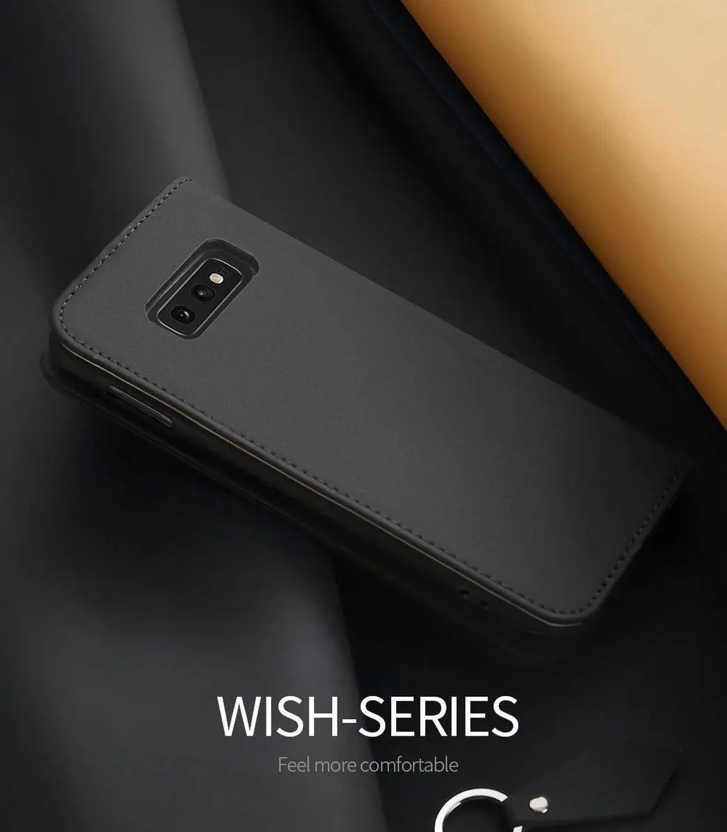 Dux Ducis Wish Book Case Samsung Galaxy S10e - Zwart