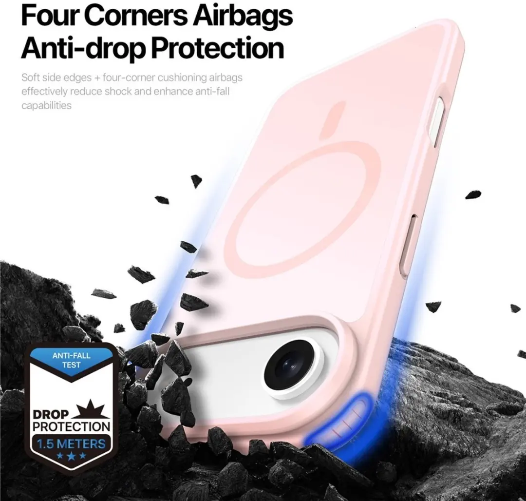 Dux Ducis Yind iPhone 17 Air Hoesje - Lichtroze - MagSafe
