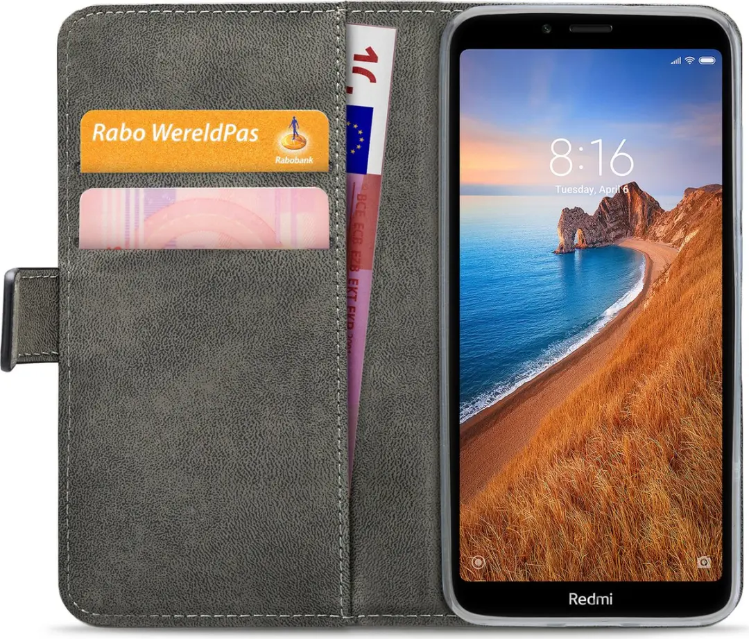 Mobilize Classic Gelly Wallet Bookcase Xiaomi Redmi 7A - Pasjeshouder - Zwart