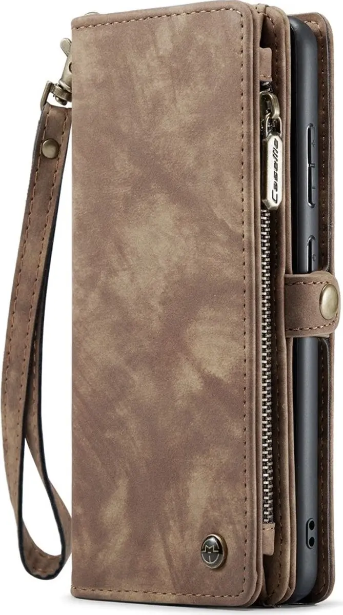 Caseme Samsung Galaxy S25 Plus Hoes - Vintage 2-in-1 Portemonnee Bruin