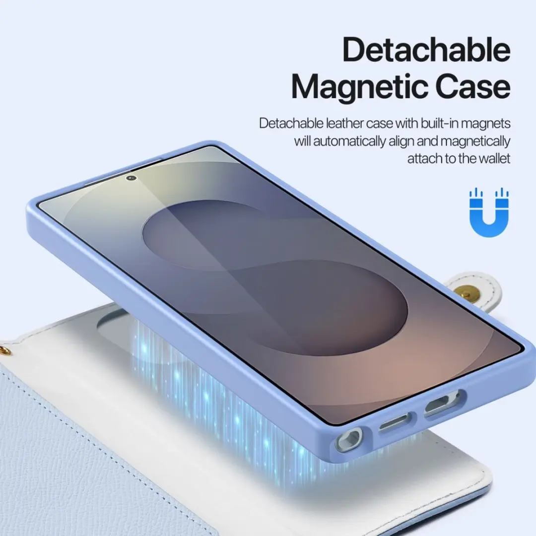 Dux Ducis Lawa Hoesje Samsung Galaxy S26 Ultra - Blauw - 6 Pasjes