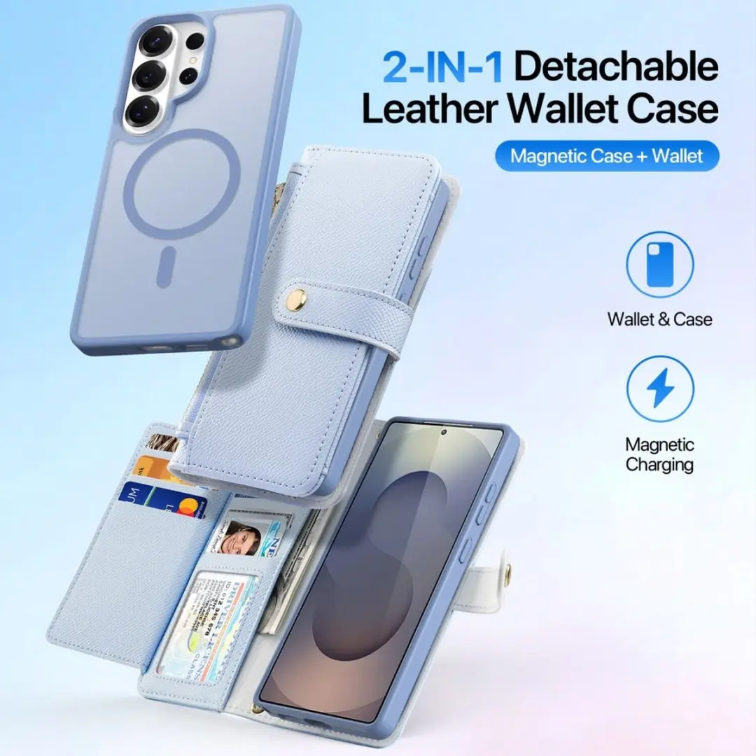Dux Ducis Lawa Hoesje Samsung Galaxy S26 Ultra - Blauw - 6 Pasjes - afbeelding 6 van 6