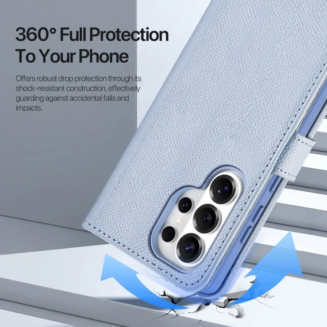 Dux Ducis Lawa Hoesje Samsung Galaxy S26 Ultra - Blauw - 6 Pasjes