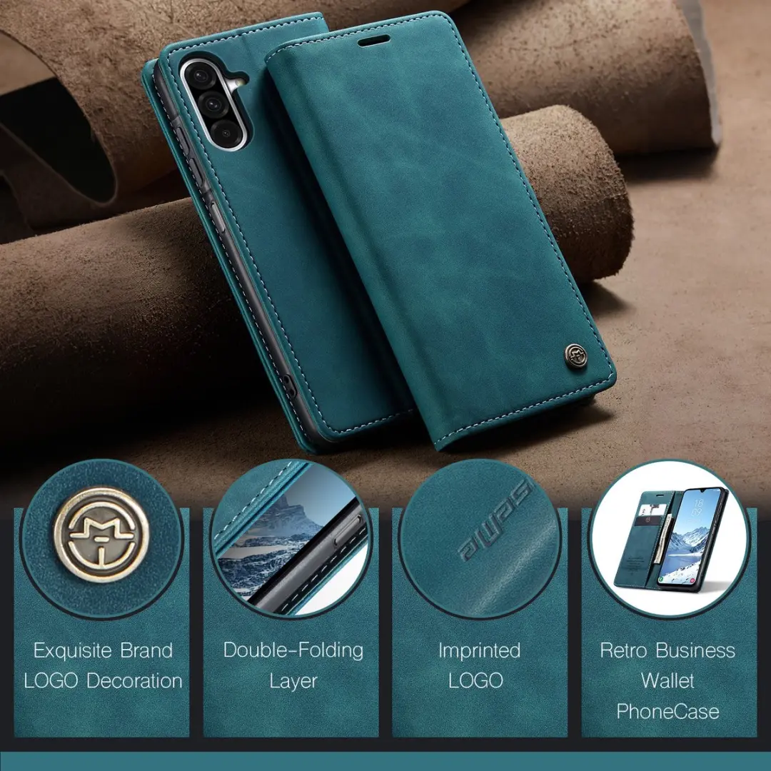 Caseme 013 Book Case Hoesje Samsung Galaxy A17 - Blauw