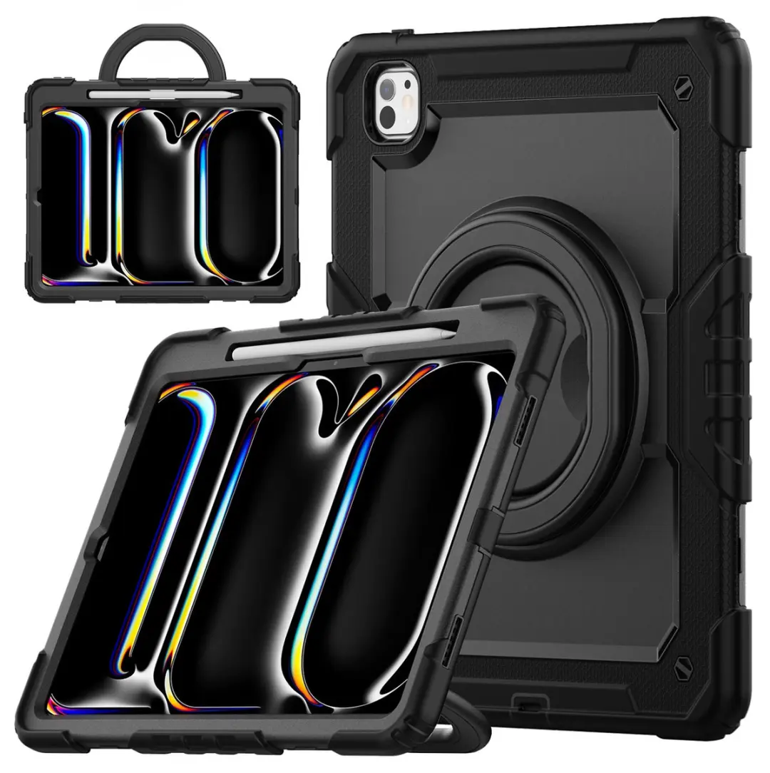 Mobilize iPad Pro 13 (2024) Tablethoes Rotating Defender - Zwart