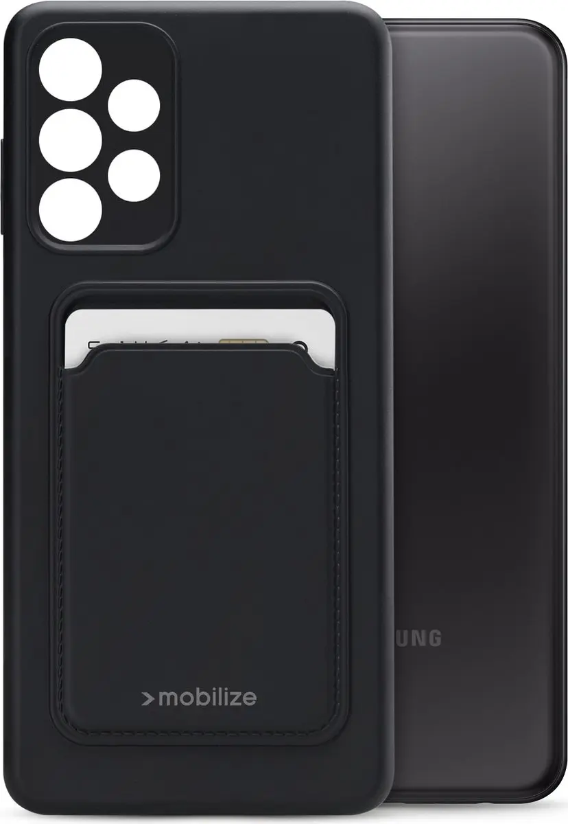 Mobilize Galaxy A23 Telefoonhoesje - Zwart - 1 Pasjeshouder