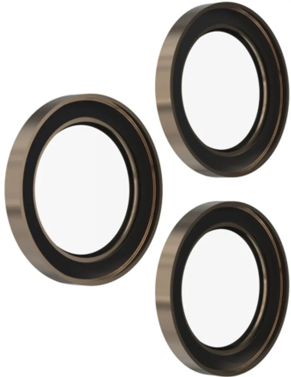 ZAGG Glass Elite Camera Rings iPhone 15/16 Pro - Goud Glitter