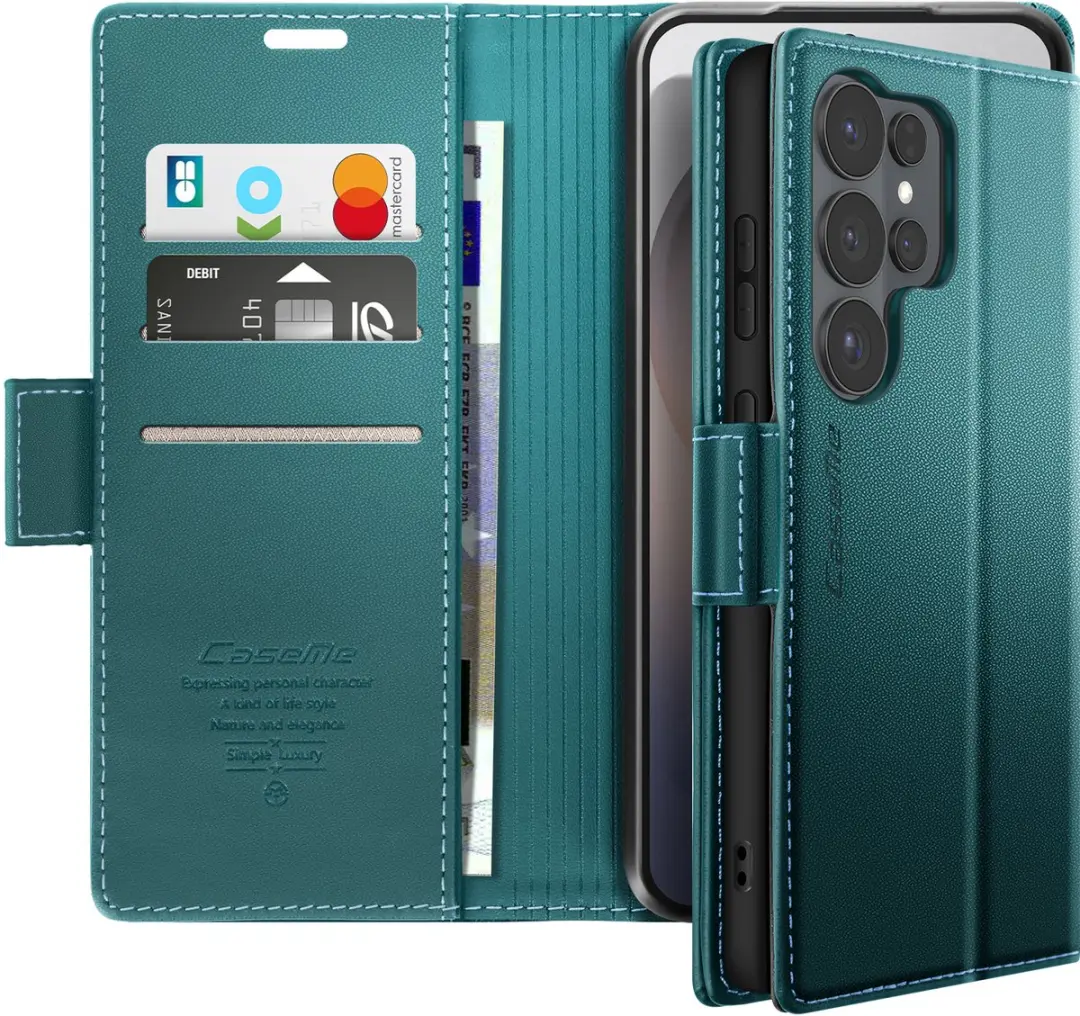 Caseme Etui Galaxy S26 Ultra Anti-RFID Donkergroen FOLIO-KAZME-GN-S26U