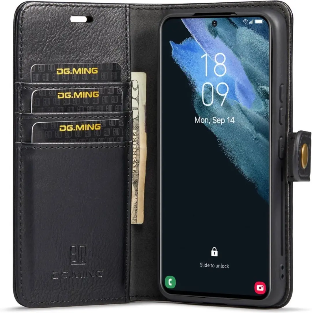 DG.MING Hoesje Samsung Galaxy S10 2-in-1 Book Case - Zwart