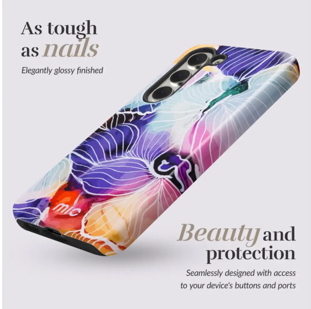 Mobilize MIO Flowers MagSafe Hoesje - Samsung Galaxy A35 - Zwart