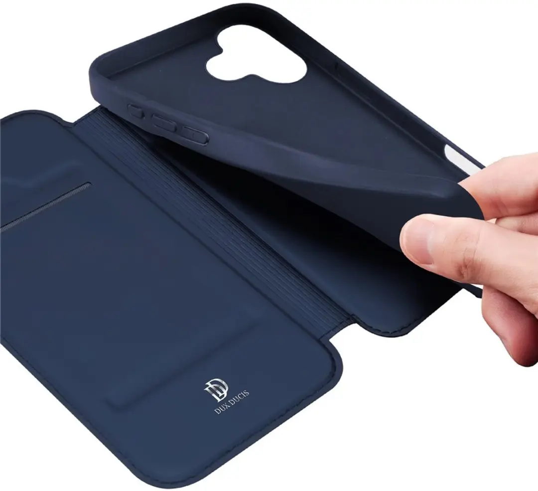 Dux Ducis iPhone 17 Slim Bookcase Hoesje - Blauw