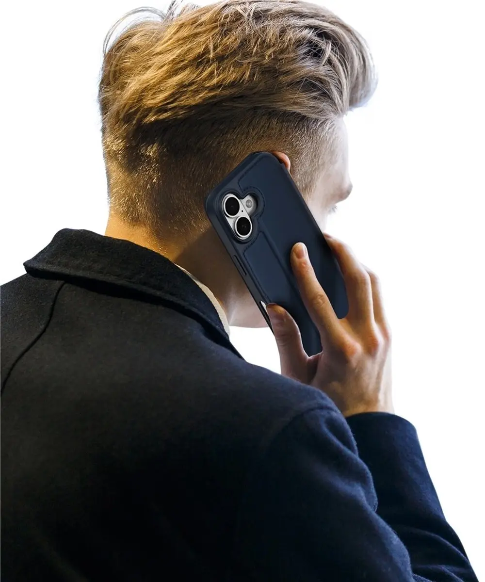Dux Ducis iPhone 17 Slim Bookcase Hoesje - Blauw