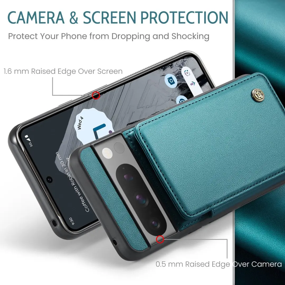 Caseme Portemonnee Backcover Pixel 8 Pro - Anti-RFID Groen