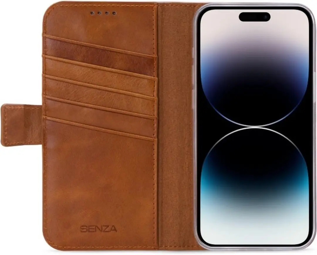 Senza Desire Leather Wallet Burned Cognac - iPhone 14 Pro Max