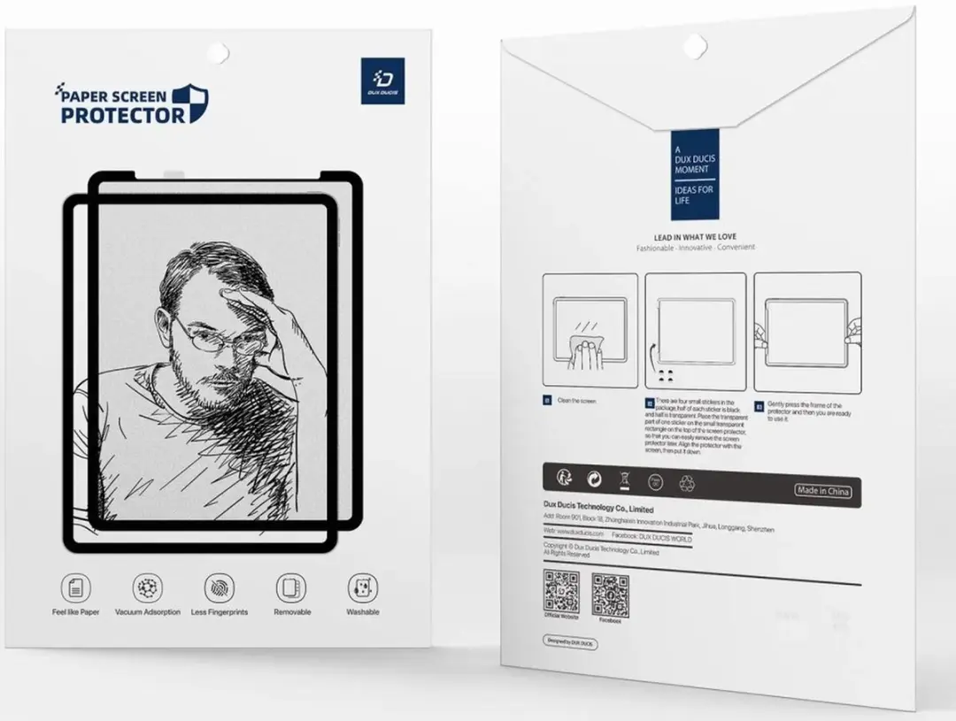 Dux Ducis Naad Paperlike Screenprotector iPad 10.2 - Transparant