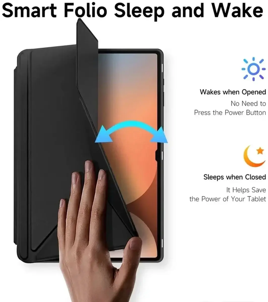 Dux Ducis Hoes Samsung Galaxy Tab S10 Ultra - Magneet Sluiting - Zwart