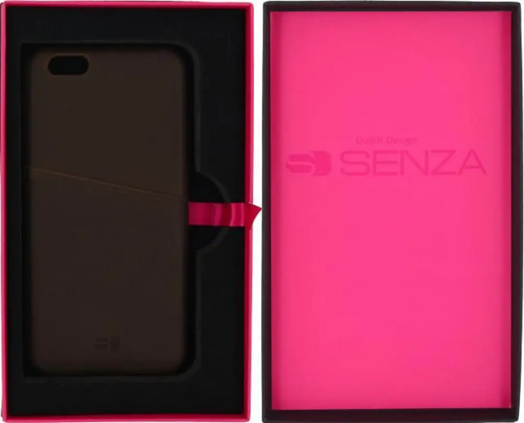 Senza Raw Cardslot iPhone 6/6s Hoesje - Chestnut Brown - Echt Leer