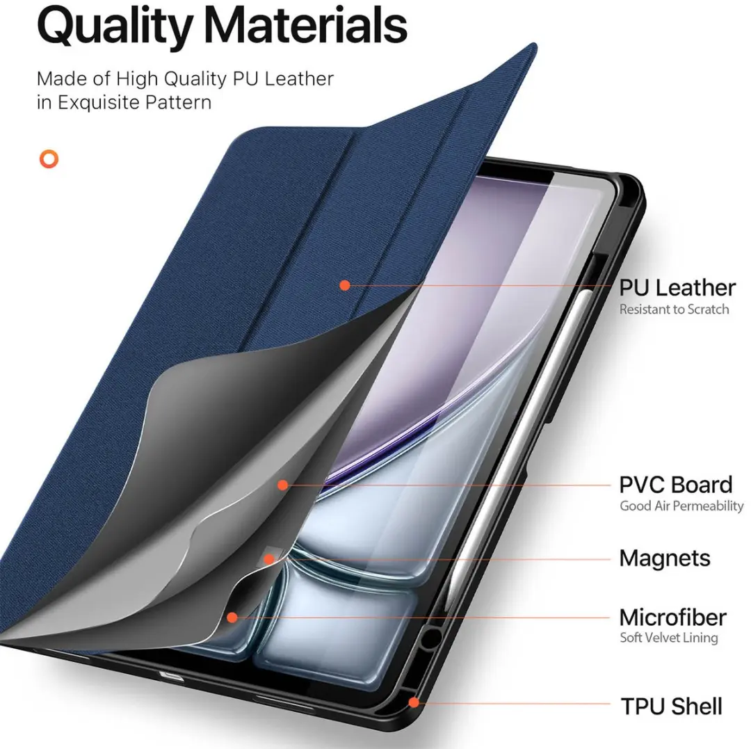 Dux Ducis Domo Book Case SH00075533 - iPad Air 13 2024 Hoes - Donkerblauw - afbeelding 6 van 6