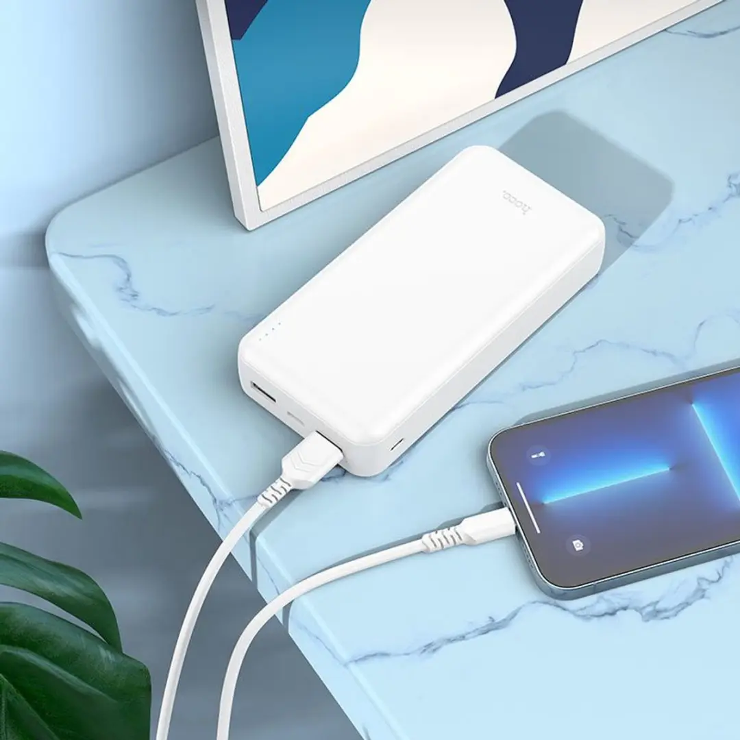 Hoco J100A Powerbank 20.000mAh - 2x USB-A - Wit