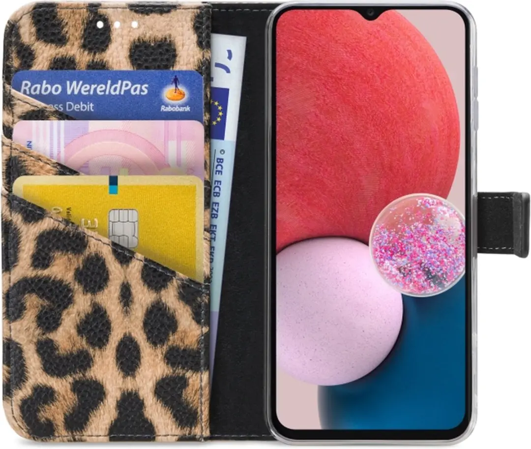 My Style MSFWLT1383 Telefoonhoesje Samsung Galaxy A13 4G - 3 Pasjes - Leopard