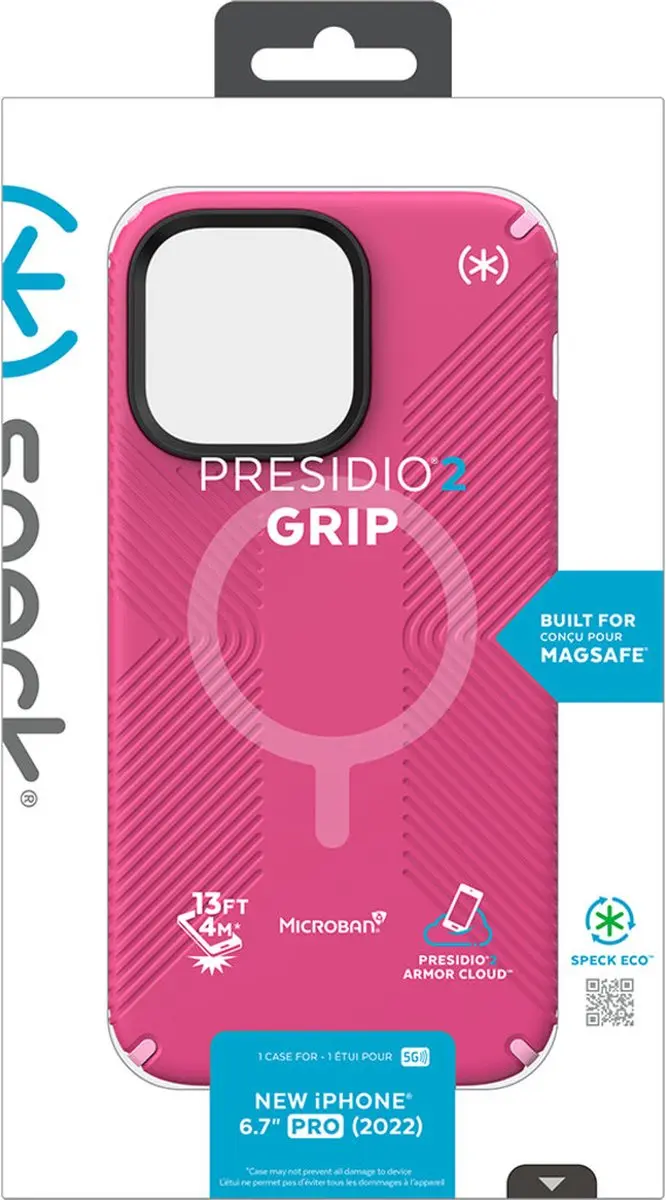 Speck Presidio2 Grip 150088-3067 Hoesje - iPhone 14 Pro Max - Roze