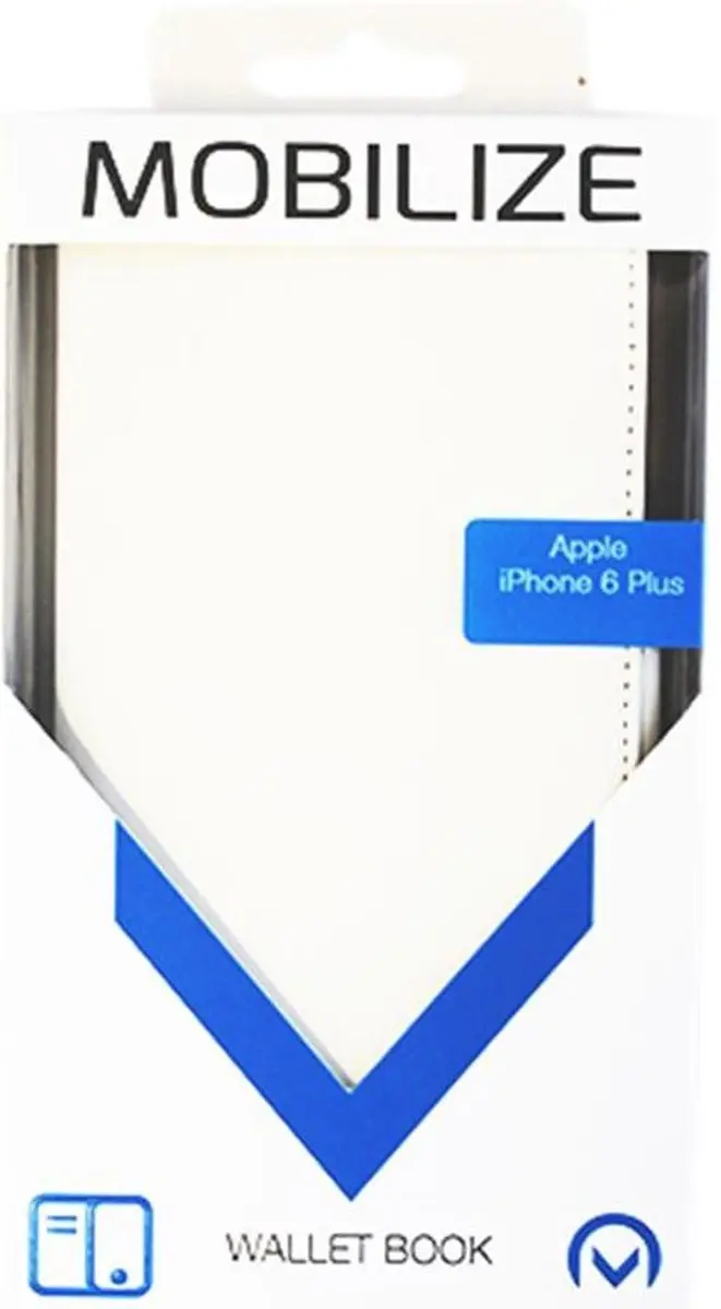 Mobilize Slim Wallet Bookcase iPhone 6/6s Plus - 2 Pasjes - Wit