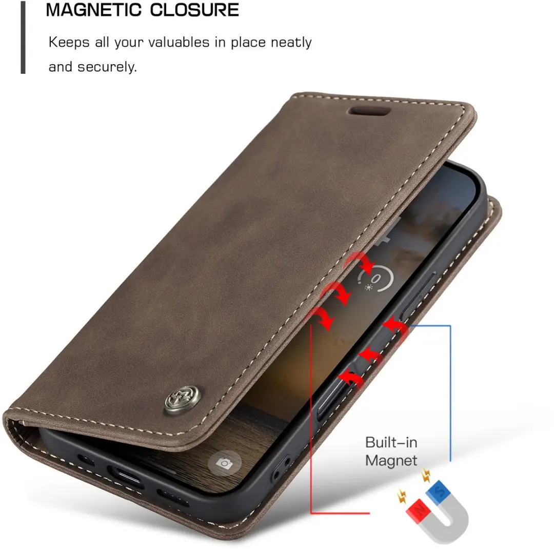CaseMe 013 Book Case iPhone 17 Pro Max - Donkerbruin
